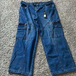 Fashion Nova Boot Cut Blue Jeans Classic Style